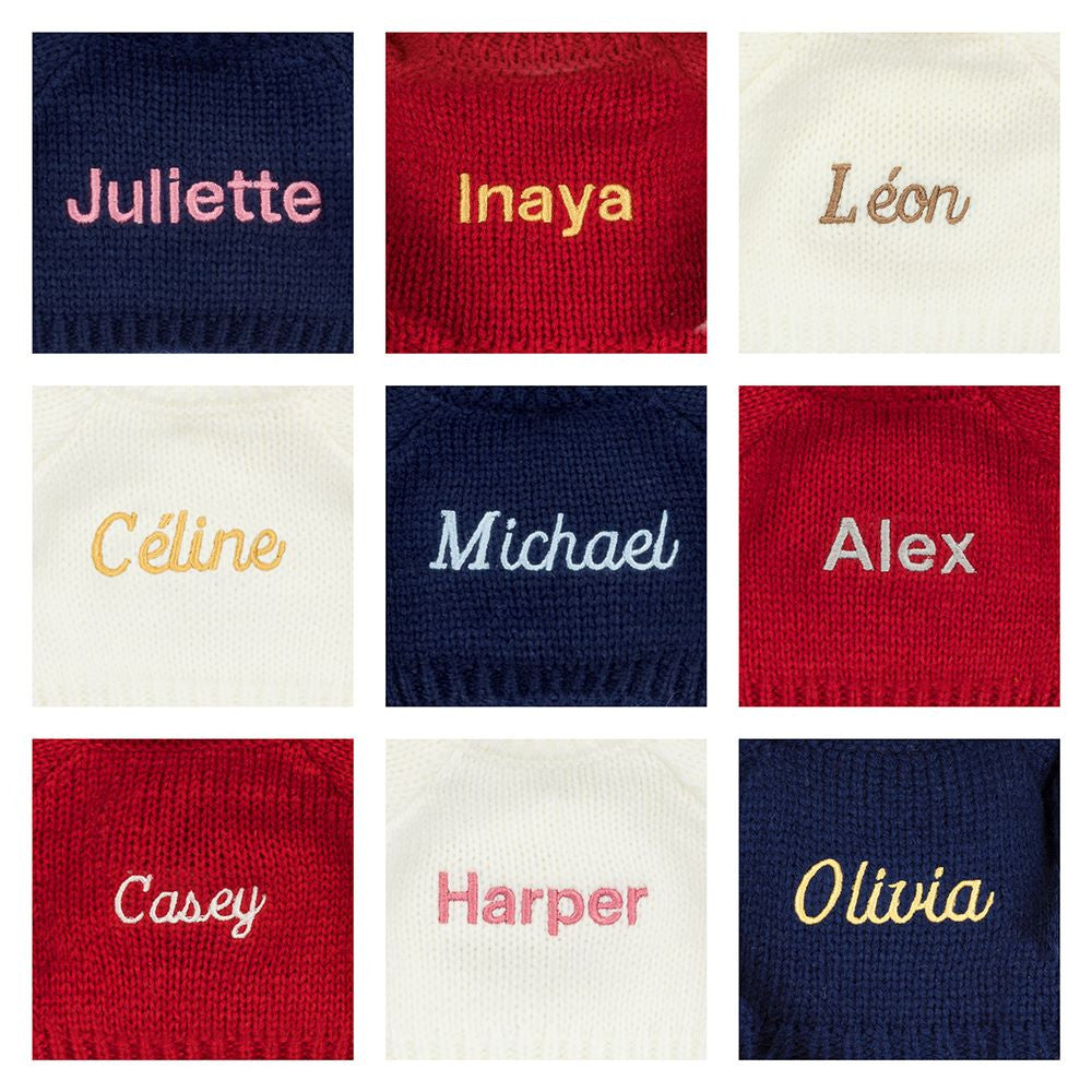 Leola Bear with Personalized Navy Jumper