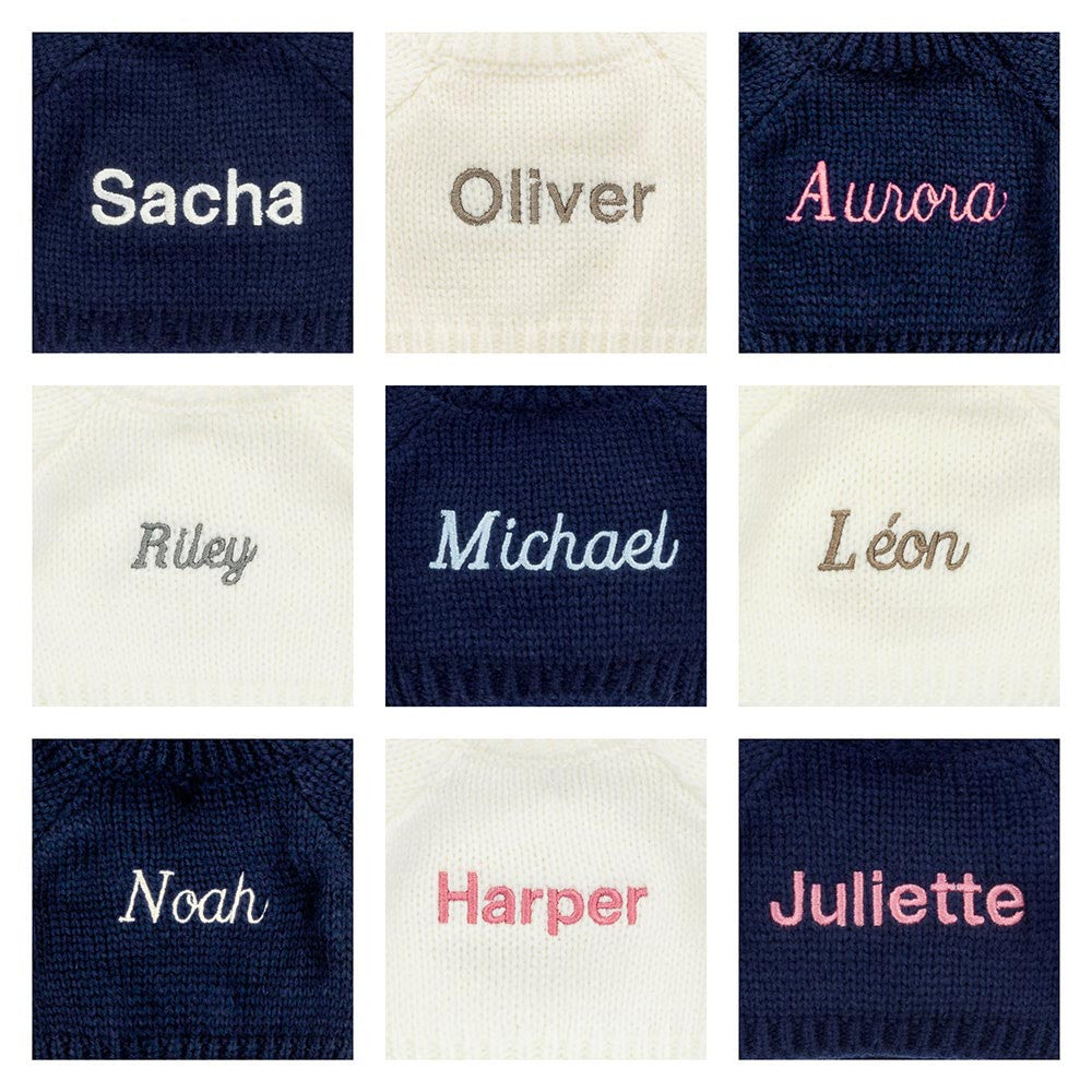 Bashful Luxe Puppy Orlando with Personalized Navy Jumper