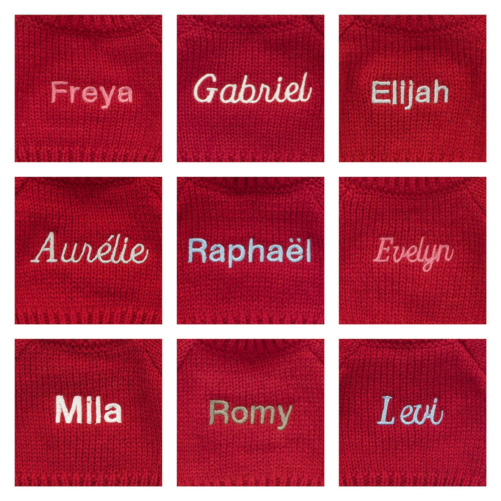 Bartholomew Bear with Personalized Red Jumper